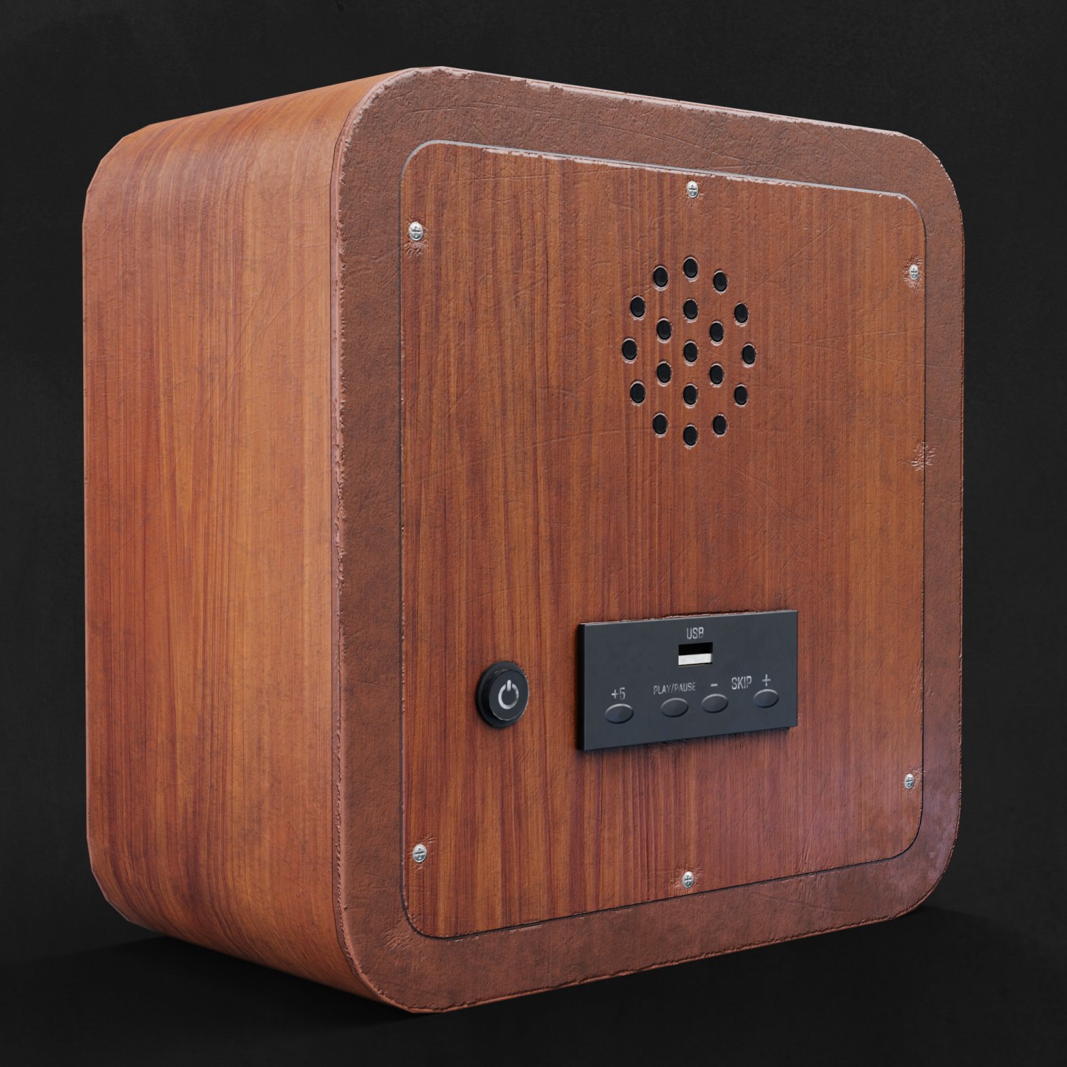 Retro Radio 3D Модель In Аудио 3DExport