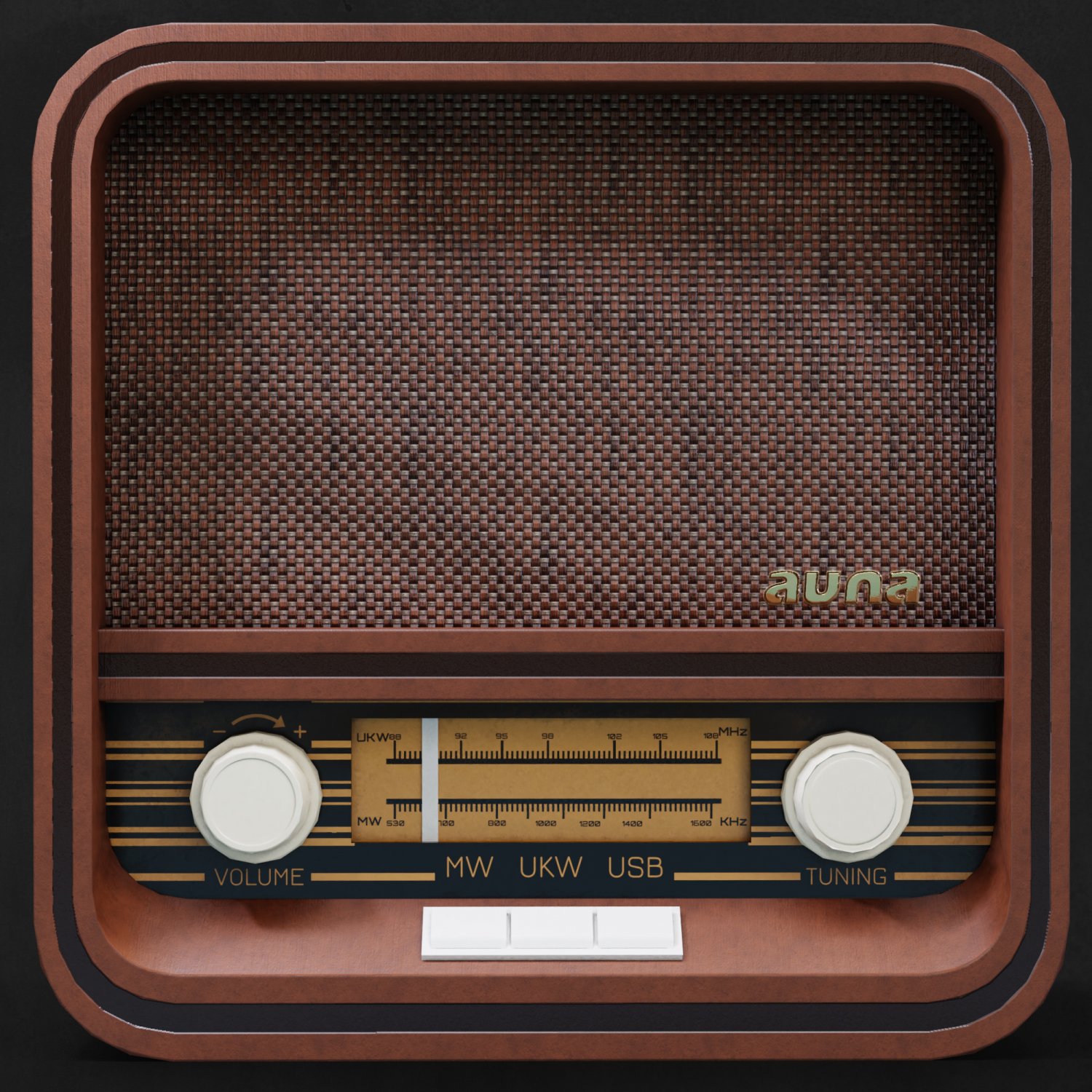 Retro Radio 3D Модель In Аудио 3DExport