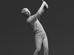 male golfer statue Modèles 3D en vedette