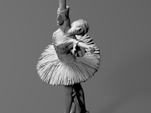 female ballet dancer Model Cetak 3D