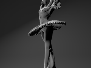 female ballet dancer Model Cetak 3D