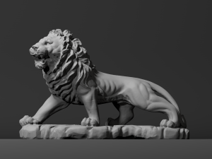 lion sculpture 3D 프린트 모델