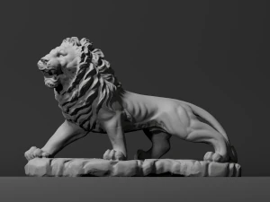lion sculpture 3D Print Model