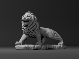 lion sculpture 3D 프린트 모델