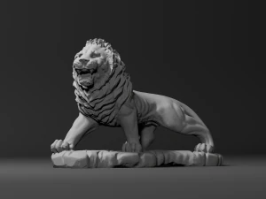 lion sculpture 3D Print Model