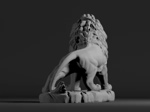lion sculpture 3D Print Model
