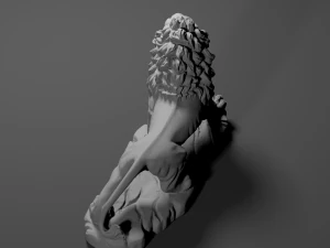 lion sculpture 3D Print Model