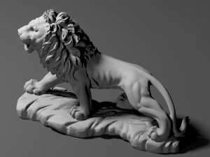 lion sculpture 3D Print Model