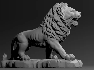 lion sculpture 3D Print Model