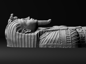 pharaoh coffin front cap Model 3D