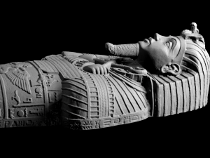 pharaoh coffin front cap Model 3D