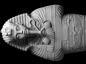 pharaoh coffin front cap Model 3D