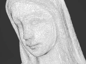 virgin mary statue 3D Model