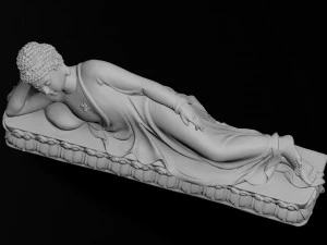 Lying Buddha - Buddha entering Nirvana 3D Print Model