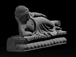 Lying Buddha - Buddha entering Nirvana 3D Print Model