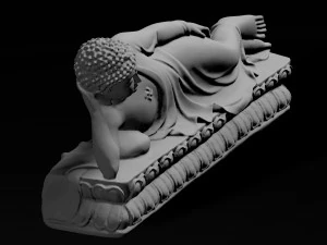Lying Buddha - Buddha entering Nirvana 3D Print Model