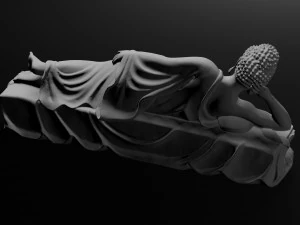 Lying Buddha - Buddha entering Nirvana 3D Print Model
