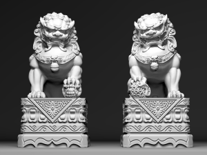 Imperial Guardian Lions - Lion Dogs - Fu Dogs - Chinese Lion Modelo de Impressão 3D