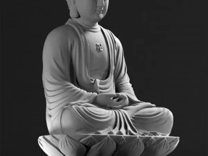 Sitting Buddha 3D Print Model
