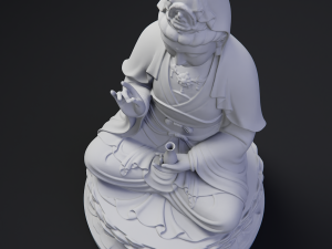 Guanyin - Bodhisattva - sitting on lotus base 3D-Druckmodell