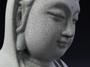 Guanyin - Bodhisattva - sitting on lotus base 3D-Druckmodell