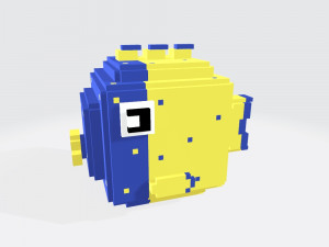 voxel fish low-poly Modelo 3D