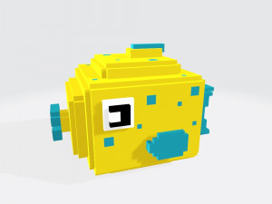 voxel fish low-poly Modelo 3D