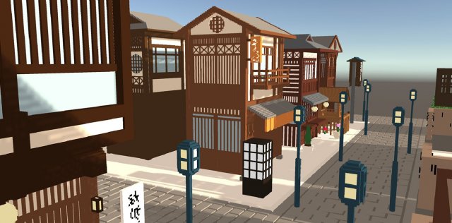 voxel japanese traditional village pack low-poly 3D Model .c4d .max .obj .3ds .fbx .stl .blend 