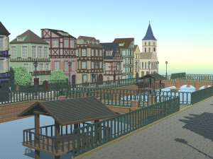 voxel france village pack 3D 模型