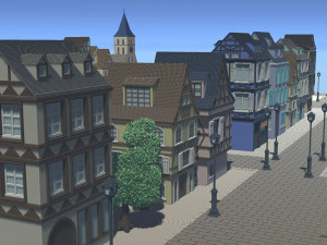 voxel france village pack 3D 模型