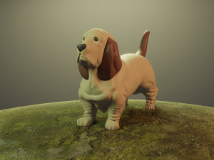 dog basset hound 3D प्रिंट मॉडल