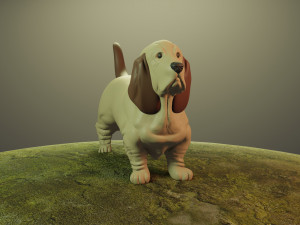 dog basset hound 3D 打印模型