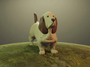 dog basset hound 3D Print Model