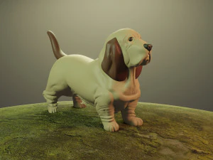dog basset hound 3D Print Model