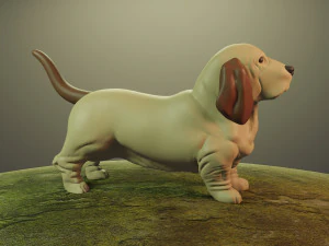 dog basset hound 3D Print Model
