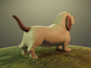 dog basset hound 3D Print Model