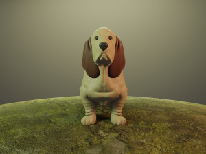 dog basset hound 3D 打印模型