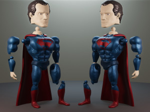 superman articulado Model Cetak 3D