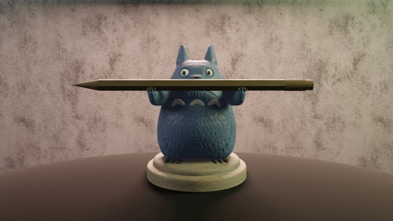 totoro porta pluma 3D Print Model .c4d .max .obj .3ds .fbx .stl .blend 