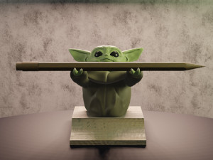 baby yoda porta lapicero 3D Print Model