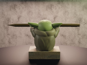 baby yoda porta lapicero 3D-printmodel