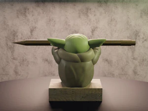 baby yoda porta lapicero Modelo de Impressão 3D