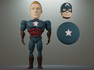 capitn amrica articulado 3D Print Model