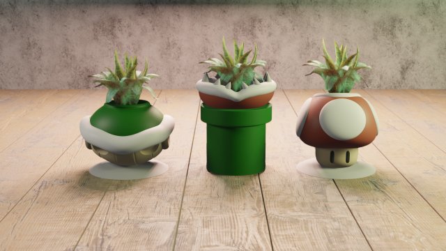 planter nintendo 3D 프린트 모델 .c4d .max .obj .3ds .fbx .stl .blend 