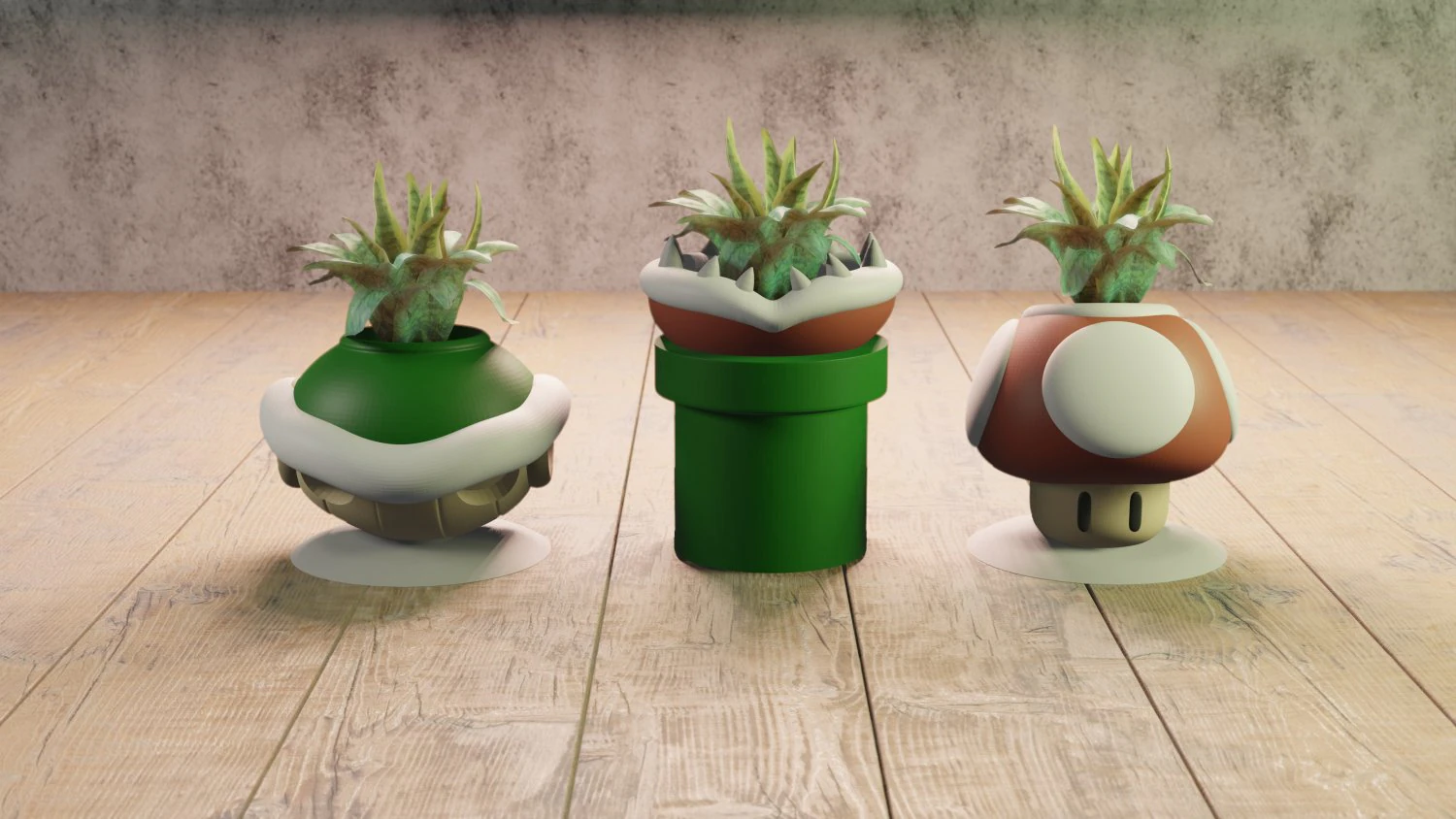 planter nintendo 3D Print Model .c4d .max .obj .3ds .fbx .stl .blend 