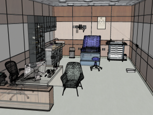 clinic interior 3D 모델