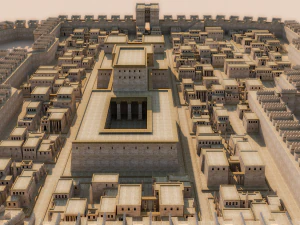 고대 도시 로우폴리 3D 모델