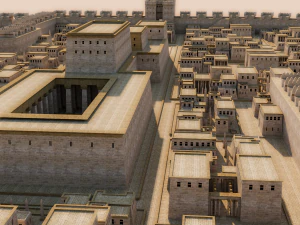 Ancient city low-poly 3D Model