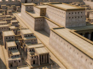 Ancient city low-poly 3D Model