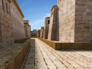 Ancient city low-poly 3D Model